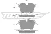 Bremsbelagsatz, Scheibenbremse Hinterachse TOMEX Brakes TX 18-16