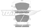 Bremsbelagsatz, Scheibenbremse Vorderachse TOMEX Brakes TX 18-17