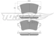 Bremsbelagsatz, Scheibenbremse Hinterachse TOMEX Brakes TX 18-23