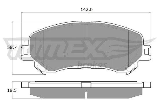 Bremsbelagsatz, Scheibenbremse Vorderachse TOMEX Brakes TX 18-25 Bild Bremsbelagsatz, Scheibenbremse Vorderachse TOMEX Brakes TX 18-25