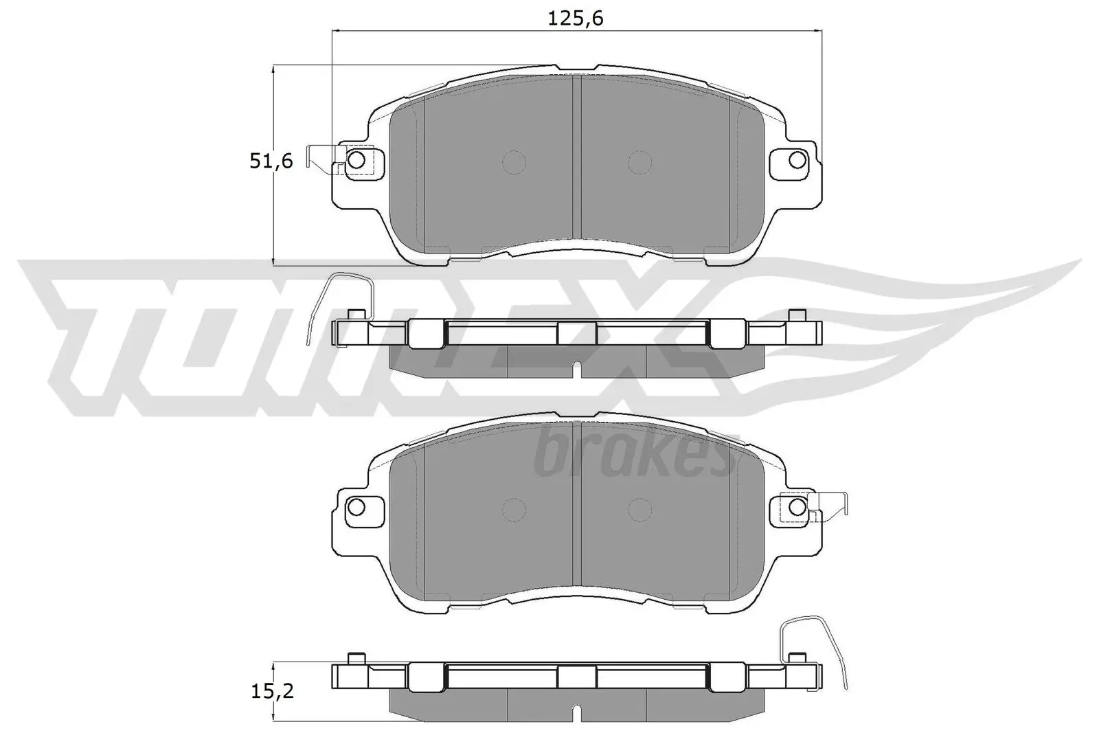 Bremsbelagsatz, Scheibenbremse TOMEX Brakes TX 18-26