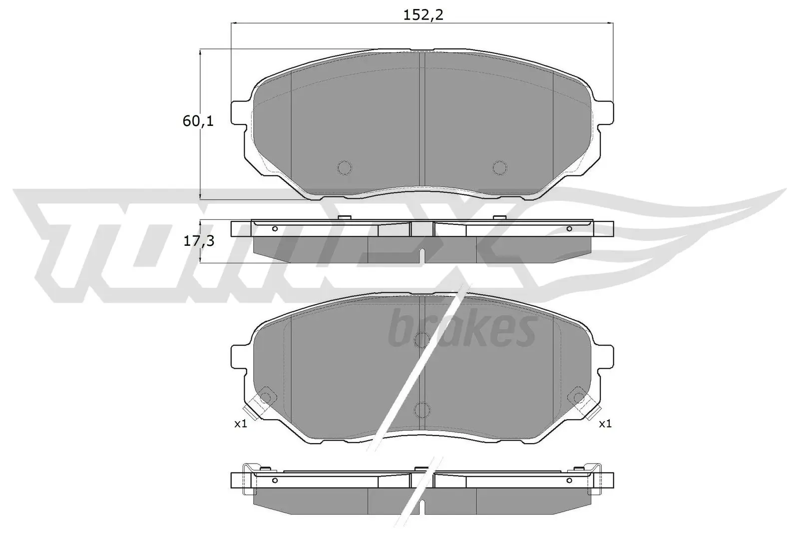 Bremsbelagsatz, Scheibenbremse TOMEX Brakes TX 18-28