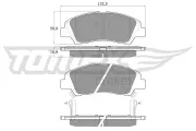 Bremsbelagsatz, Scheibenbremse TOMEX Brakes TX 18-29