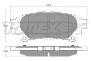 Bremsbelagsatz, Scheibenbremse TOMEX Brakes TX 18-40