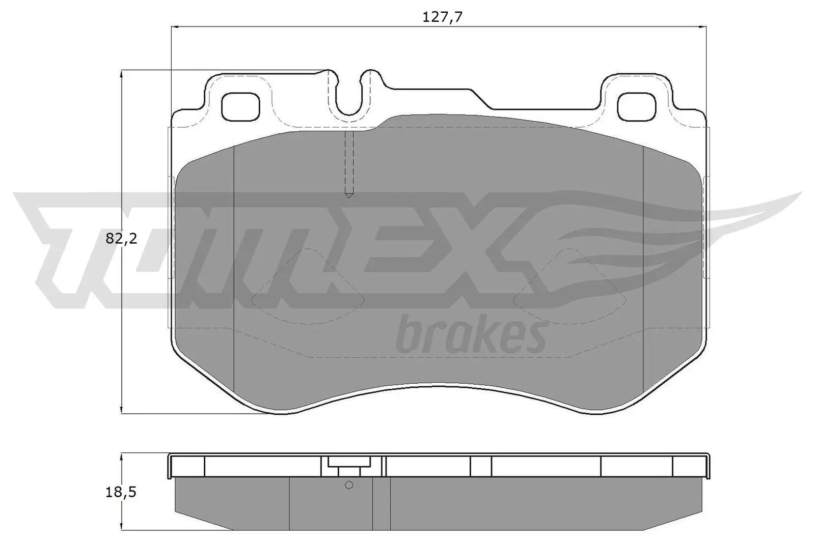 Bremsbelagsatz, Scheibenbremse Vorderachse TOMEX Brakes TX 18-51