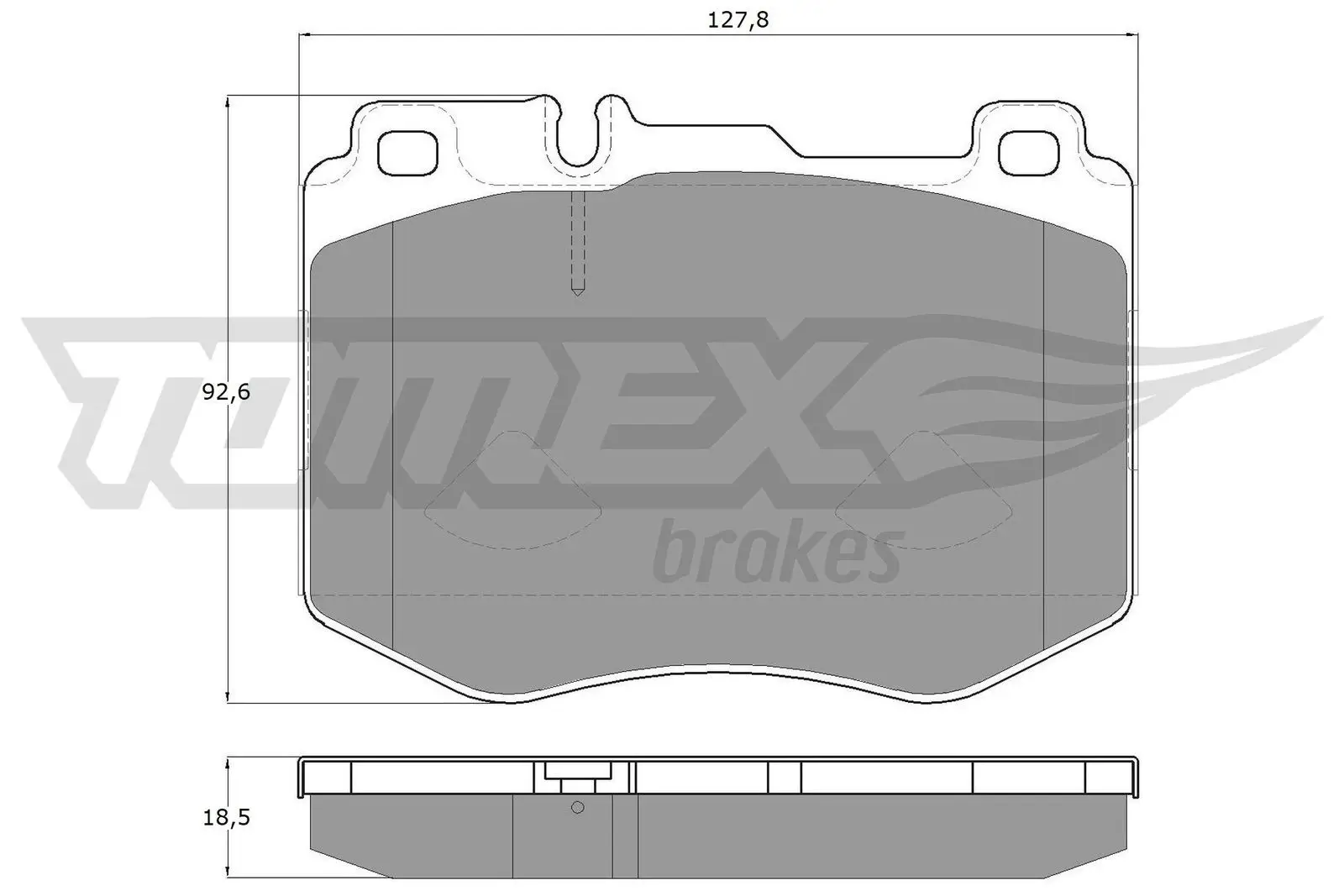 Bremsbelagsatz, Scheibenbremse Vorderachse TOMEX Brakes TX 18-52