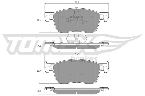 Bremsbelagsatz, Scheibenbremse Vorderachse TOMEX Brakes TX 18-63 Bild Bremsbelagsatz, Scheibenbremse Vorderachse TOMEX Brakes TX 18-63