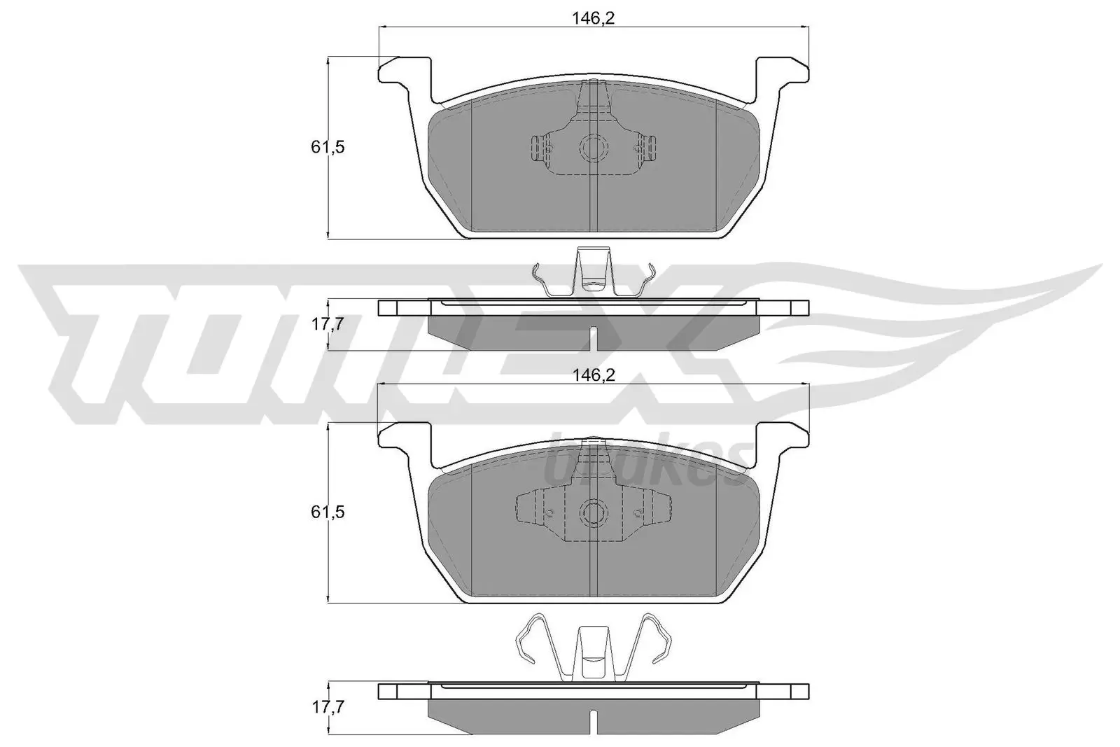 Bremsbelagsatz, Scheibenbremse TOMEX Brakes TX 18-73