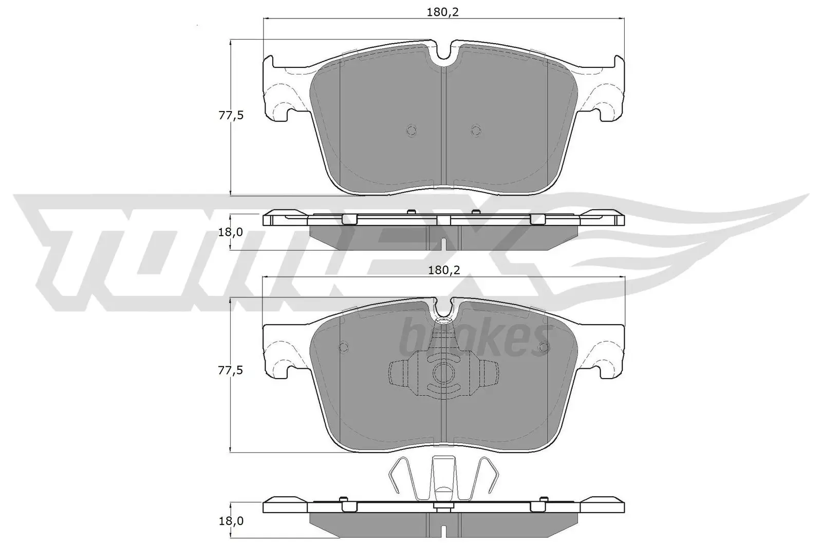 Bremsbelagsatz, Scheibenbremse TOMEX Brakes TX 18-84 Bild Bremsbelagsatz, Scheibenbremse TOMEX Brakes TX 18-84