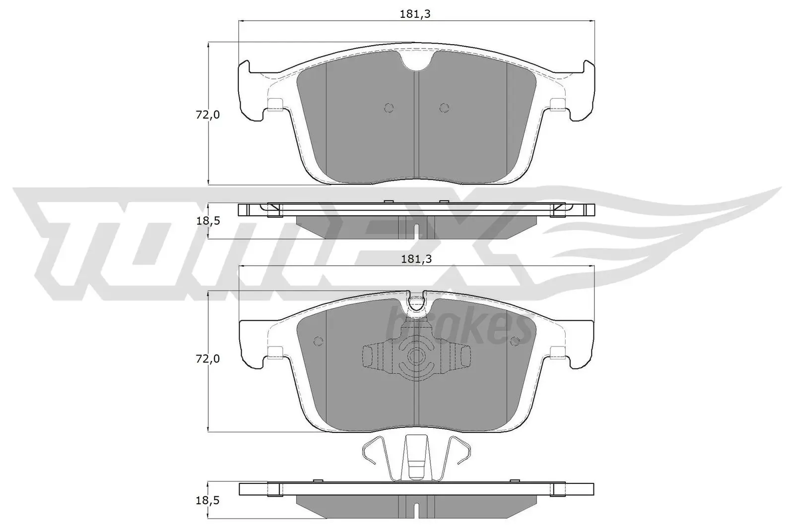 Bremsbelagsatz, Scheibenbremse TOMEX Brakes TX 18-85