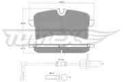 Bremsbelagsatz, Scheibenbremse TOMEX Brakes TX 18-88