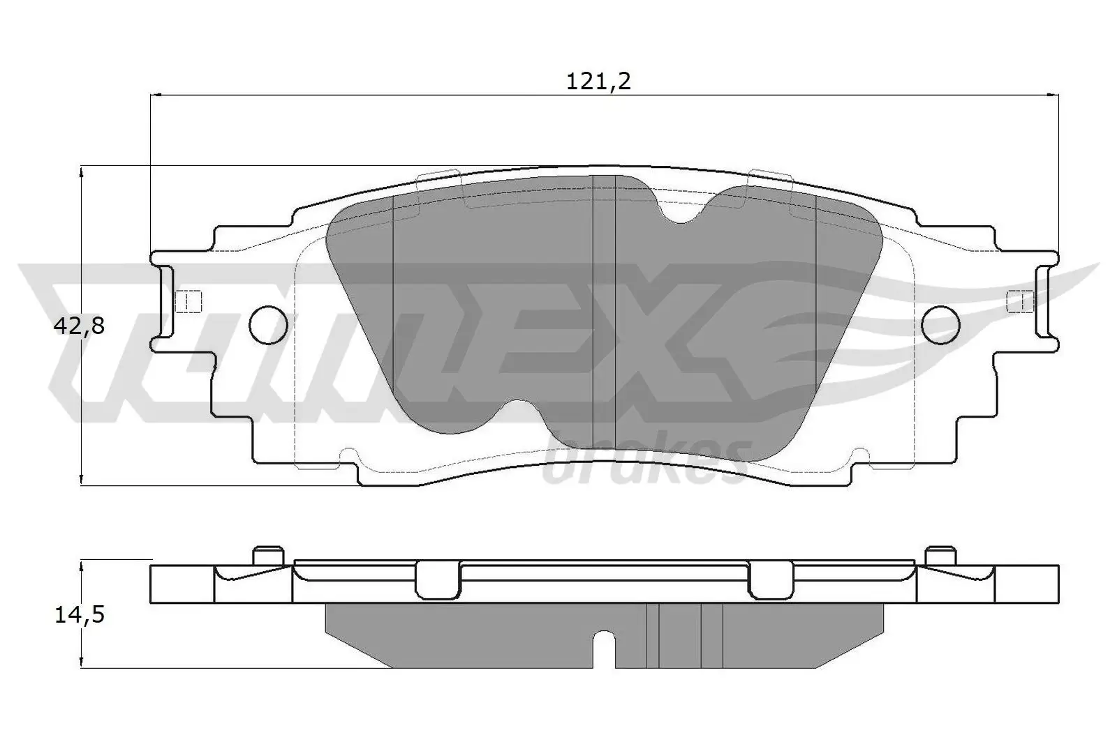 Bremsbelagsatz, Scheibenbremse TOMEX Brakes TX 18-98