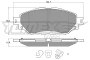 Bremsbelagsatz, Scheibenbremse Vorderachse TOMEX Brakes TX 19-06