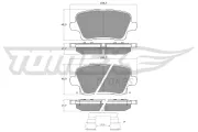 Bremsbelagsatz, Scheibenbremse Hinterachse TOMEX Brakes TX 19-12