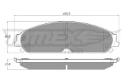 Bremsbelagsatz, Scheibenbremse Vorderachse TOMEX Brakes TX 19-20