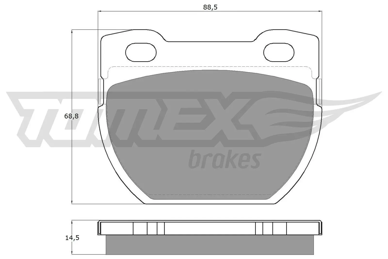 Bremsbelagsatz, Scheibenbremse Hinterachse TOMEX Brakes TX 19-24