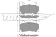 Bremsbelagsatz, Scheibenbremse TOMEX Brakes TX 19-38