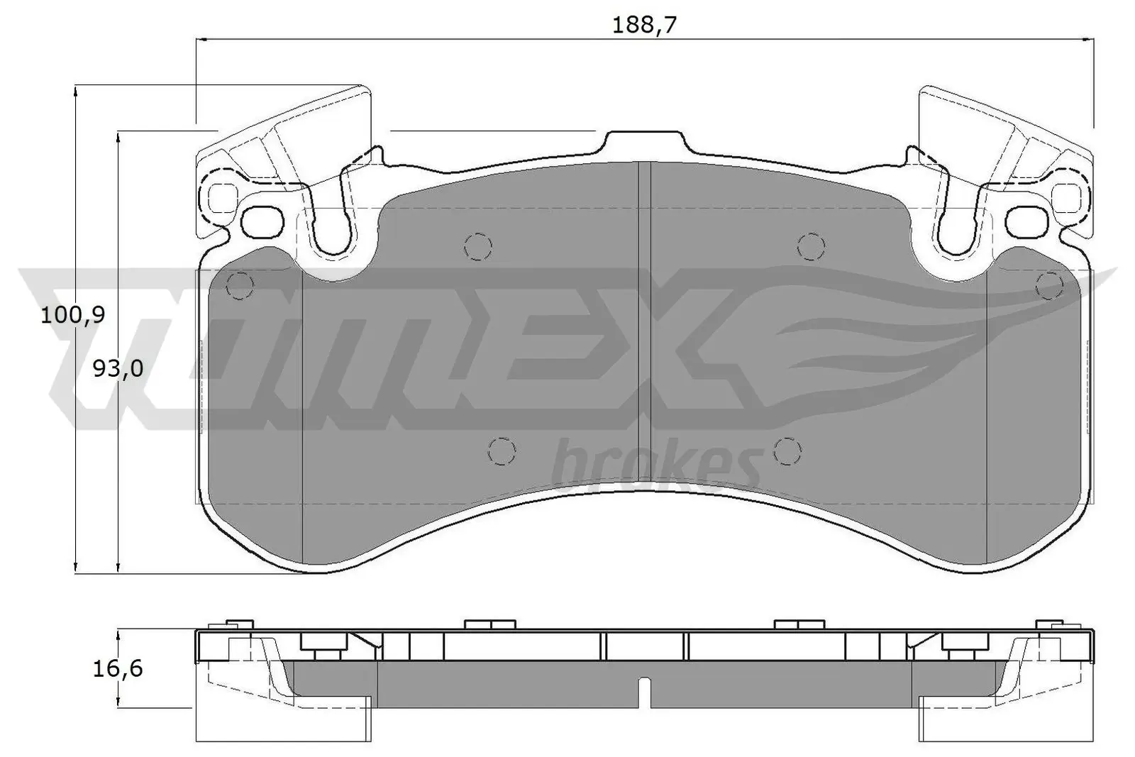 Bremsbelagsatz, Scheibenbremse Vorderachse TOMEX Brakes TX 19-44