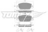 Bremsbelagsatz, Scheibenbremse Hinterachse TOMEX Brakes TX 19-66 Bild Bremsbelagsatz, Scheibenbremse Hinterachse TOMEX Brakes TX 19-66