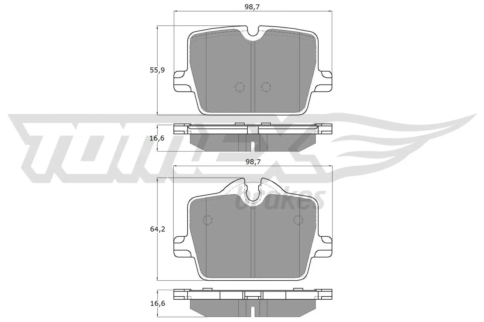 Bremsbelagsatz, Scheibenbremse TOMEX Brakes TX 19-73