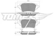 Bremsbelagsatz, Scheibenbremse Hinterachse TOMEX Brakes TX 19-83