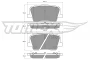 Bremsbelagsatz, Scheibenbremse Hinterachse TOMEX Brakes TX 19-88