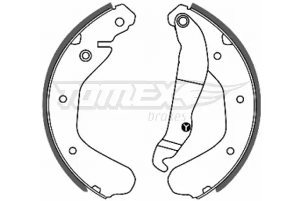 Bremsbackensatz Hinterachse TOMEX Brakes TX 20-15