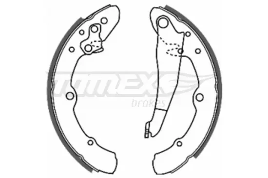 Bremsbackensatz Hinterachse TOMEX Brakes TX 20-25 Bild Bremsbackensatz Hinterachse TOMEX Brakes TX 20-25