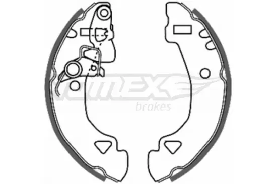 Bremsbackensatz Hinterachse TOMEX Brakes TX 20-27 Bild Bremsbackensatz Hinterachse TOMEX Brakes TX 20-27