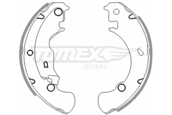 Bremsbackensatz Hinterachse TOMEX Brakes TX 20-42