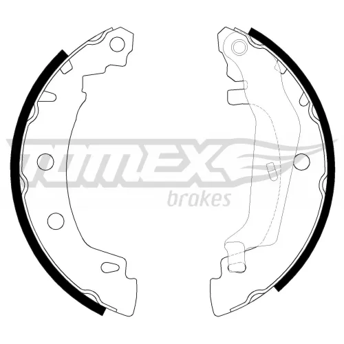 Bremsbackensatz Hinterachse TOMEX Brakes TX 20-43 Bild Bremsbackensatz Hinterachse TOMEX Brakes TX 20-43