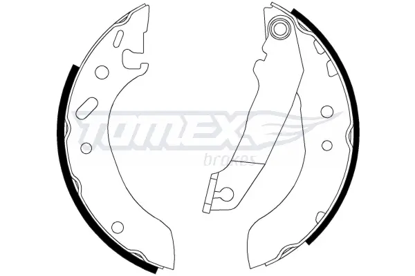 Bremsbackensatz Hinterachse TOMEX Brakes TX 20-53