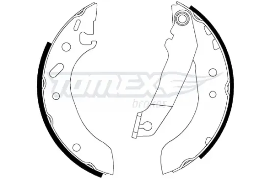 Bremsbackensatz Hinterachse TOMEX Brakes TX 20-53 Bild Bremsbackensatz Hinterachse TOMEX Brakes TX 20-53