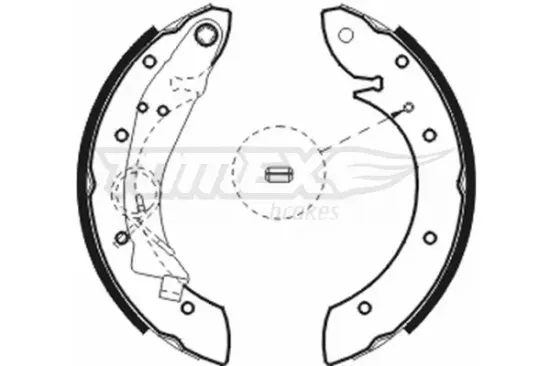 Bremsbackensatz Hinterachse TOMEX Brakes TX 20-75 Bild Bremsbackensatz Hinterachse TOMEX Brakes TX 20-75