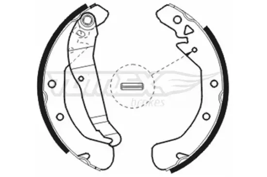 Bremsbackensatz Hinterachse TOMEX Brakes TX 20-78 Bild Bremsbackensatz Hinterachse TOMEX Brakes TX 20-78