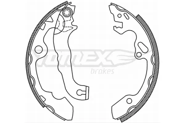 Bremsbackensatz Hinterachse TOMEX Brakes TX 20-92