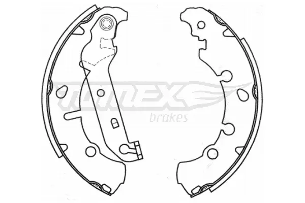 Bremsbackensatz Hinterachse TOMEX Brakes TX 20-93