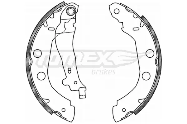 Bremsbackensatz Hinterachse TOMEX Brakes TX 21-01