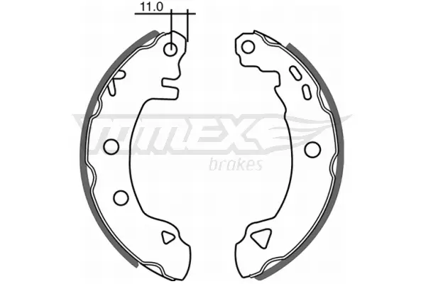 Bremsbackensatz TOMEX Brakes TX 21-02