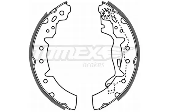 Bremsbackensatz Hinterachse TOMEX Brakes TX 21-06 Bild Bremsbackensatz Hinterachse TOMEX Brakes TX 21-06