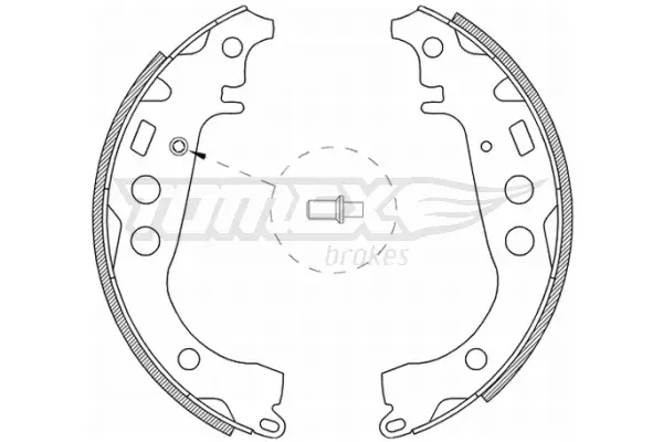 Bremsbackensatz Hinterachse TOMEX Brakes TX 21-09