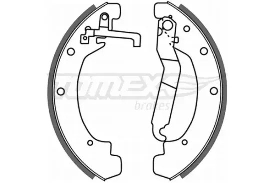 Bremsbackensatz Hinterachse TOMEX Brakes TX 21-12 Bild Bremsbackensatz Hinterachse TOMEX Brakes TX 21-12