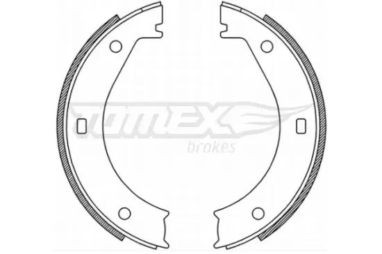 Bremsbackensatz Hinterachse TOMEX Brakes TX 21-25 Bild Bremsbackensatz Hinterachse TOMEX Brakes TX 21-25