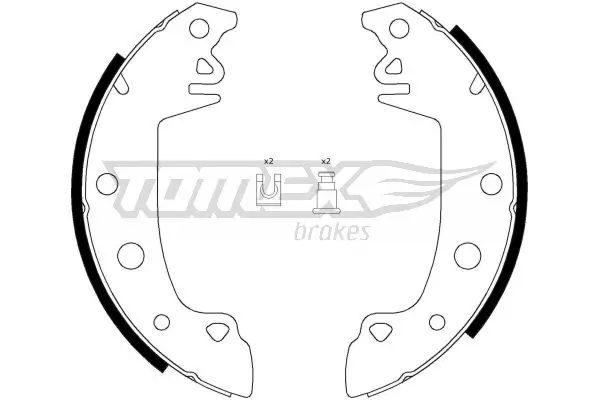 Bremsbackensatz Hinterachse TOMEX Brakes TX 21-28