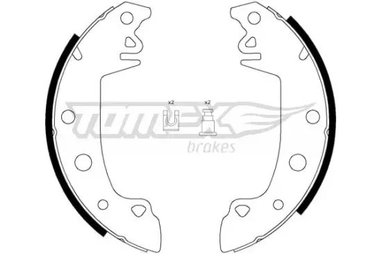 Bremsbackensatz Hinterachse TOMEX Brakes TX 21-28 Bild Bremsbackensatz Hinterachse TOMEX Brakes TX 21-28