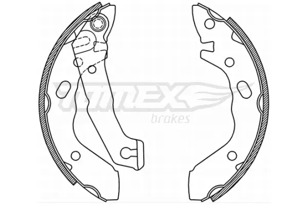 Bremsbackensatz Hinterachse TOMEX Brakes TX 21-37