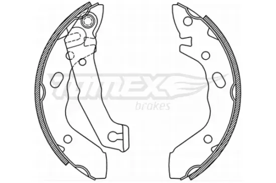 Bremsbackensatz Hinterachse TOMEX Brakes TX 21-37 Bild Bremsbackensatz Hinterachse TOMEX Brakes TX 21-37
