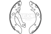 Bremsbackensatz Hinterachse TOMEX Brakes TX 21-38
