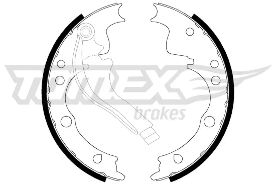 Bremsbackensatz Hinterachse TOMEX Brakes TX 21-39 Bild Bremsbackensatz Hinterachse TOMEX Brakes TX 21-39