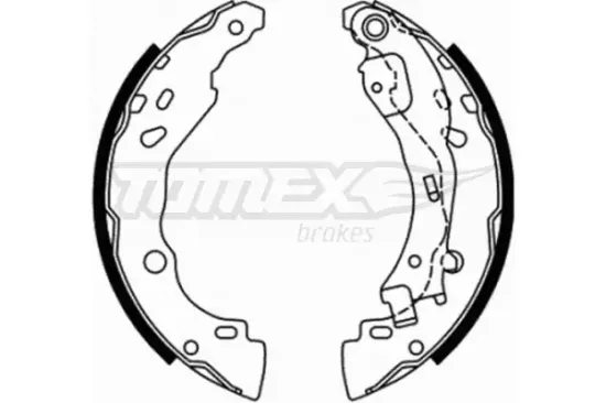 Bremsbackensatz Hinterachse TOMEX Brakes TX 21-77 Bild Bremsbackensatz Hinterachse TOMEX Brakes TX 21-77
